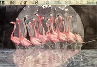 The Peculiarity of the Black Flamingo 40 x 60 cm